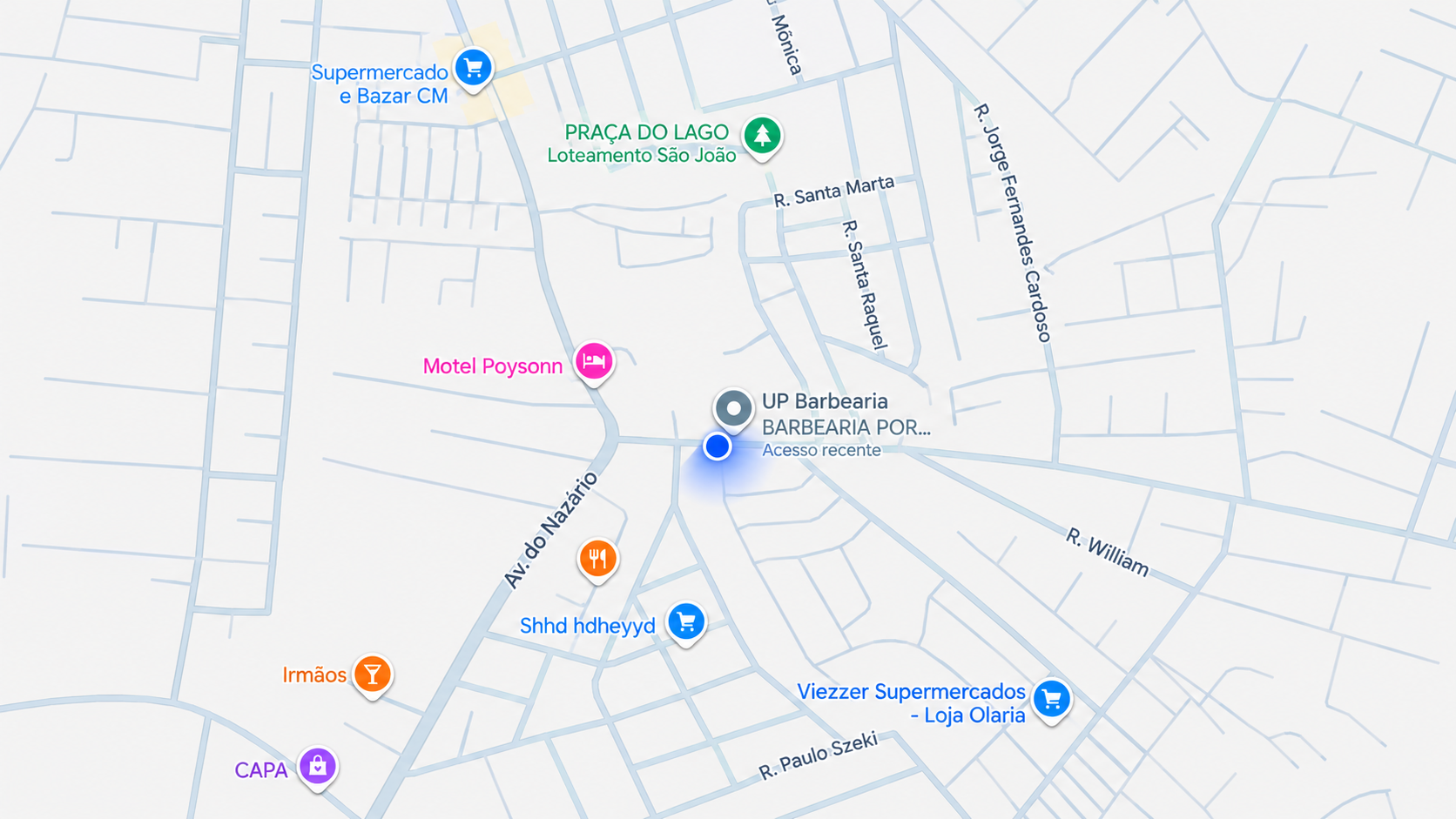 UP Barbearia no Google Maps